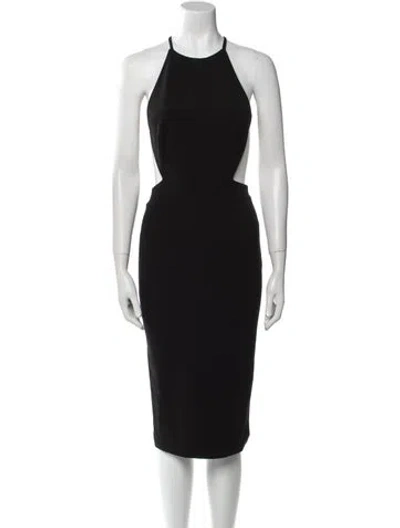 Pre-owned Solace London Halterneck Mini Dress W/ Tags In Black