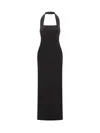 Solace London Illona Crepe Halterneck Gown In Black