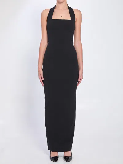 SOLACE LONDON ILONA MAXI DRESS IN BLACK