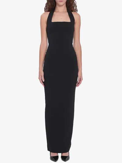 SOLACE LONDON ILONA MAXI DRESS IN BLACK