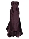 Solace London Imani Maxi Dress In Burgundy