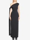 Solace London Irina Scarf-detail Crepe Gown In Black