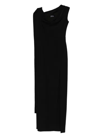 Solace London Irina Midi Dress In Black