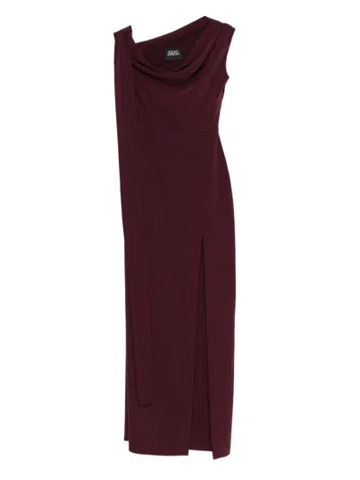 Solace London Irina Midi Dress In Burgundy
