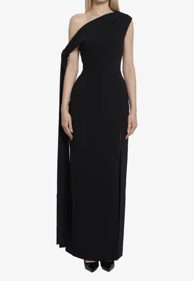 SOLACE LONDON IRINA ONE-SHOULDER MAXI DRESS