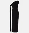 Solace London Irina Scarf-detail Crepe Gown In Black