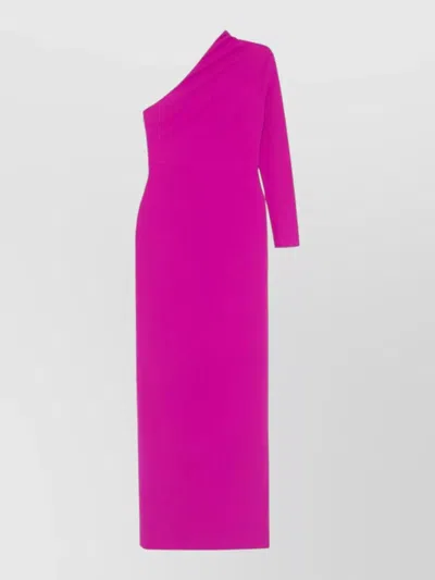 Solace London Joana Maxi Dress One Shoulder Side Slit In Purple