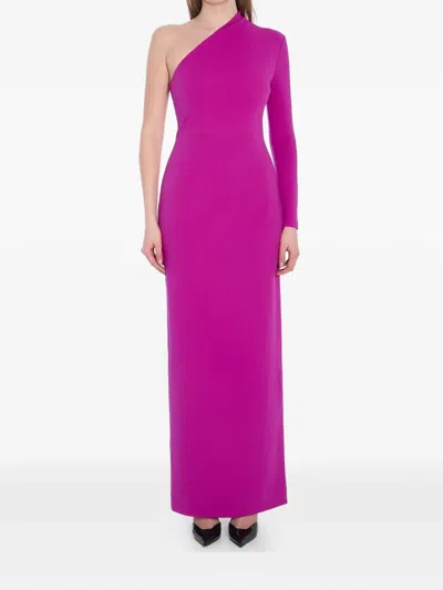 Solace London Joana One-shoulder Maxi Dress In Pink