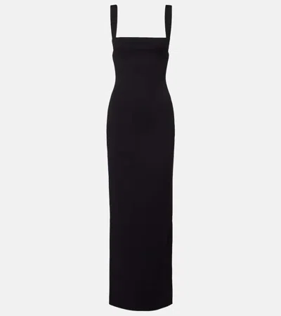 Solace London Joni Crêpe Gown In Black