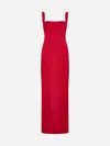 Solace London Joni Square-neck Dress In Red