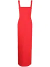 Solace London Joni Square-neck Dress In Red