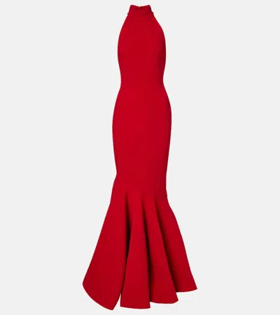 Solace London Kerra Halterneck Gown In Red