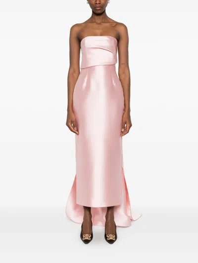 Solace London Kiki Midi Dress In Pink