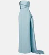 Solace London Kinsley Draped Strapless Gown