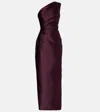 Solace London Kira One-shoulder Maxi Dress In Purple