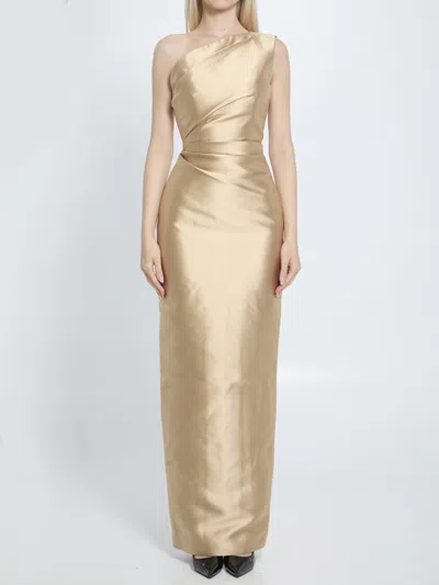 Solace London Kira Maxi Dress In Gold