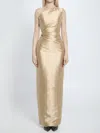 Solace London Kira Midi Dress In Gold
