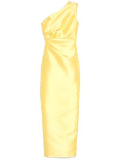 Solace London Kira Maxi Dress In Yellow