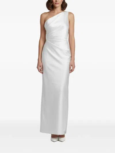 Pre-owned Solace London Kira Slit Maxi Dress In White