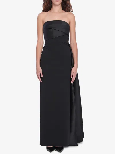 SOLACE LONDON KISNLEY MAXI DRESS IN BLACK