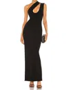 Solace London Krista Maxi Dress In Black In Black