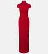 Solace London Lang Crêpe Maxi Dress In Red