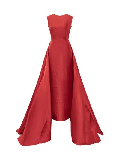 Solace London Larsen Maxi Dress In Red