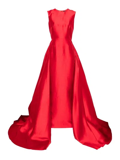 SOLACE LONDON VESTIDO LARGO - ROJO