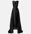 Solace London Larsen Satin Gown In Black