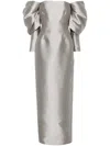 Solace London Laylah Long Dress In Grey
