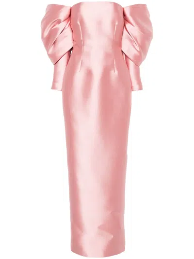 Solace London Laylah Maxi Dress In Pink