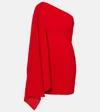 Solace London Layne Draped Asymmetric Minidress In Red