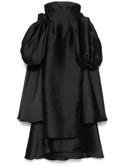 Solace London Evening Dress Lea Strapless In Nero