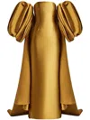 Solace London Lea Maxi Dress In Gold