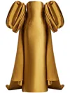 Solace London Lea Maxi Dress In Gold