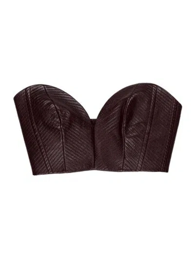 Pre-owned Solace London Leather Scoop Neck Sports Bra In Multi