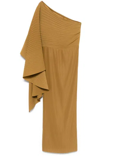 Solace London Lenna Midi Dress In Gold