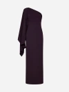 Solace London Lillia One-shoulder Maxi Dress In Purple