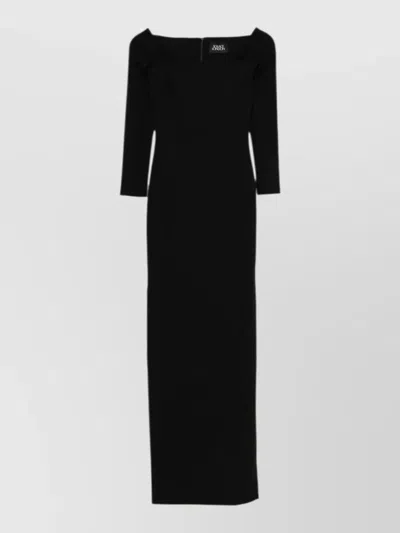 Solace London Lolita Off Shoulder Maxi Evening Dress In Black