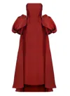 Solace London Long Bordeaux Dress In Burgundy