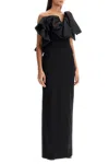 Solace London Long Cassia Dress In Black