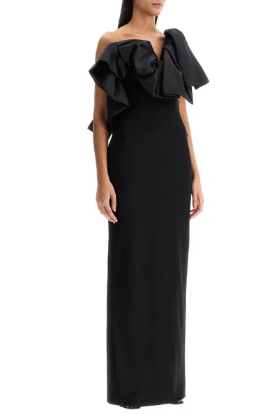 Solace London Long Cassia Dress In Black