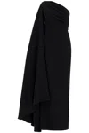 Solace London Daria One-shoulder Gown In Black