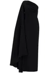 Solace London Daria One-shoulder Gown In Black