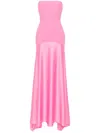 Solace London Alessandra Contrast Maxi Dress In Beige