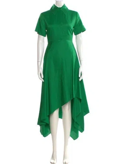 Pre-owned Solace London Long Dress In Green