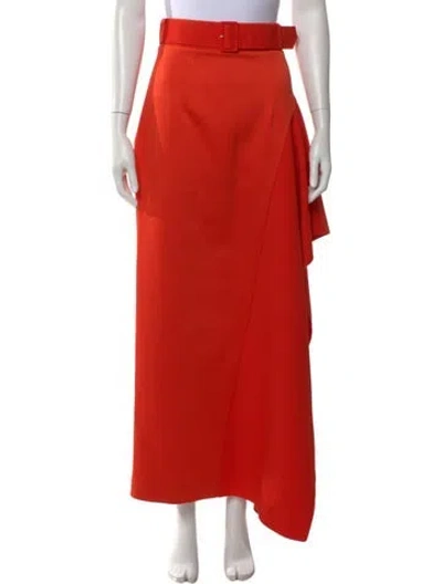 Pre-owned Solace London Long Skirt In Red