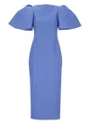 Solace London Lora Midi Dress In Blue