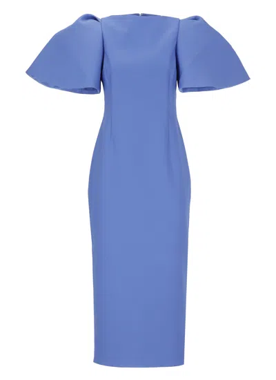 Solace London Lora Midi Dress In Multicolor | ModeSens