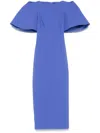 Solace London Lora Midi Dress In Blue